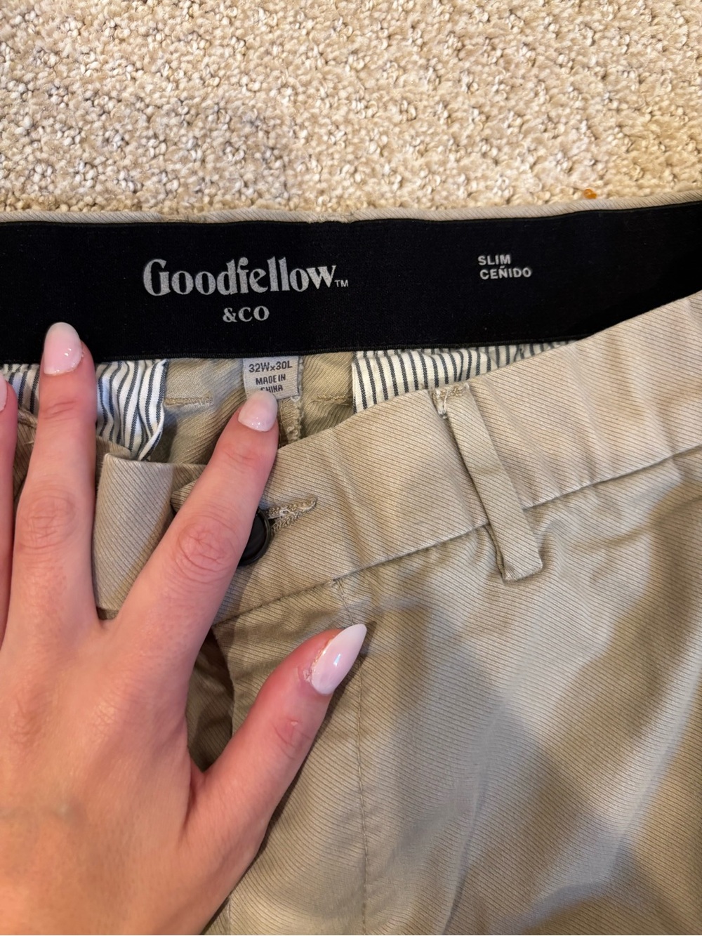 Goodfellow & Co Men's Slim Chino Pants in Khaki Tan